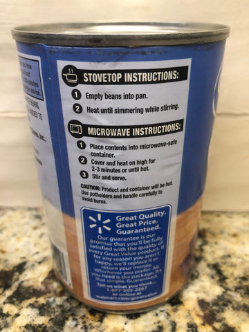 12 Cans of Great Value Navy Beans, 15.5 oz