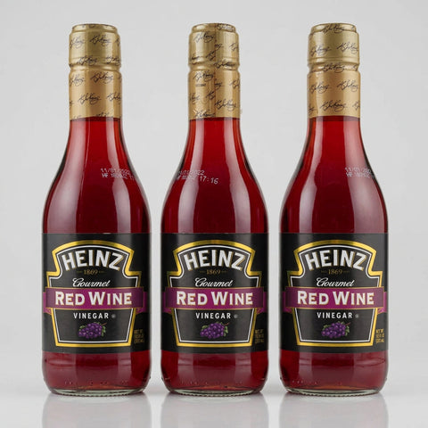 3 Bottles of Heinz Gourmet Red Wine Vinegar, 12 oz