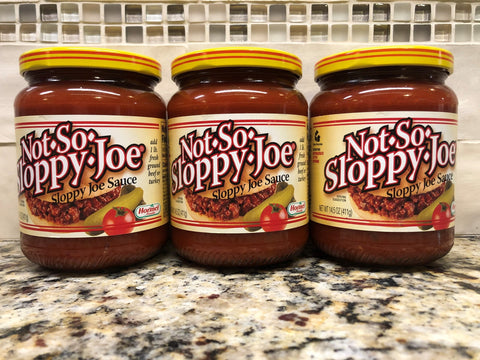 3 JARS HORMEL Not So Sloppy Joe Sauce 14.5 oz Hamburger Manwich (Copy)