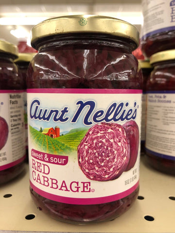 3 Jars of Aunt Nellie's Sweet & Sour Red Cabbage, 16 oz