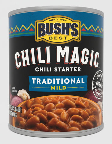 4 CANS Bush's Chili Magic Chili Starter Traditional Mild 16 oz Can Base