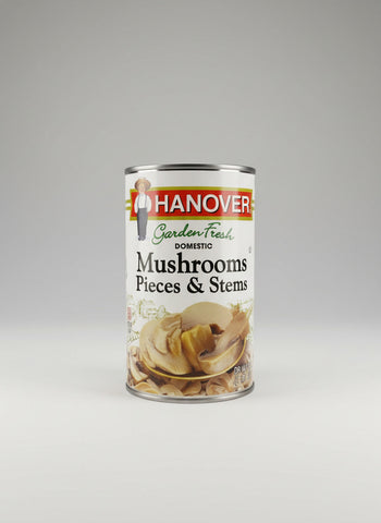 3 CANS Hanover Domestic Mushrooms Pieces & Stems 16 oz Soup Pizza Pasta