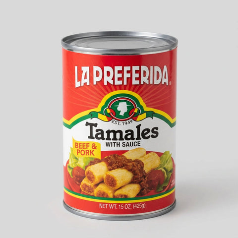 La Preferida Tamales Beef & Pork With Sauce, 15 oz