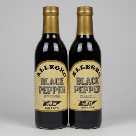 2 BOTTLES Allegro Black Pepper Marinade Sauce 12.7 oz Beef Chicken Pork Roast
