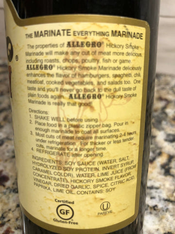 3 BOTTLES Allegro Hickory Smoke Marinade Sauce 12.7 oz Beef Chicken Wing Pork