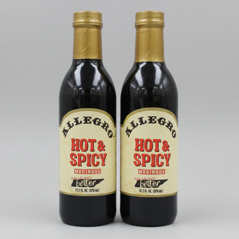 2 BOTTLES Allegro Hot & Spicy Marinade Sauce 12.7 oz Meat Cajun Gumbo