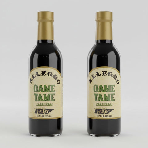 2 BOTTLES Allegro Game Tame Marinade Sauce 12.7 oz Deer Boar Meat Fish