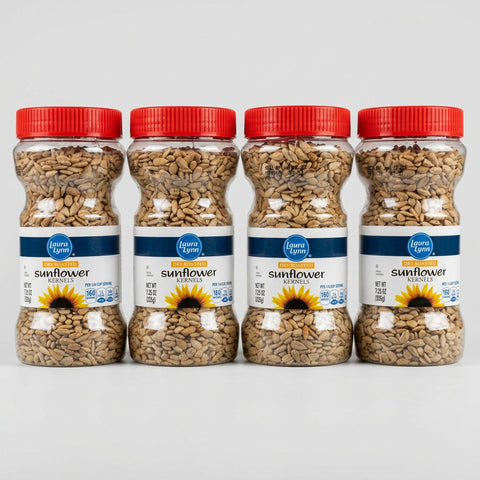 4 Jars Laura Lynn Dry Roasted Sunflower Kernels 7.25 oz