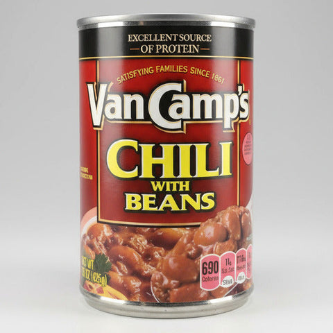 6 CANS Van Camp's Chili with Beans 15 oz Can Beef Pork Dip Stew Potato