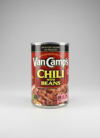 6 CANS Van Camp's Chili with Beans 15 oz Can Beef Pork Dip Stew Potato