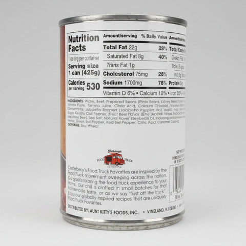 6 CANS Castleberry's Food Truck Favorites Stout Beef Chili 15 oz Can