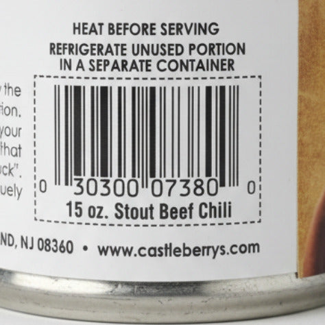 6 CANS Castleberry's Food Truck Favorites Stout Beef Chili 15 oz Can