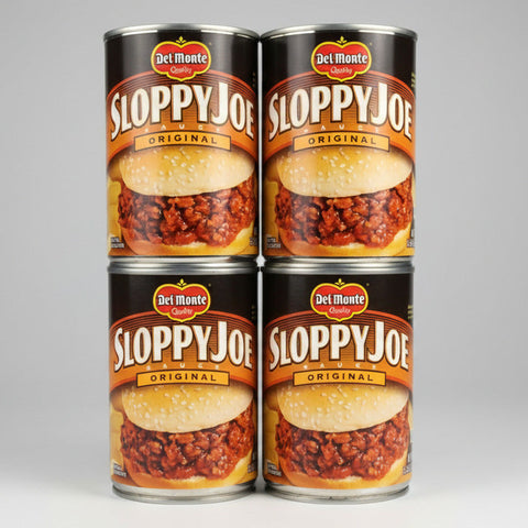 4 CANS Del Monte Original Sloppy Joe Sauce 14.5 oz Hamburger Manwich