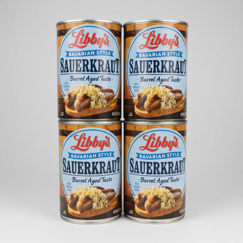 4 CANS Libbys Sauerkraut with Caraway Seeds Bavarian Style 15 oz Kraut Cabbage