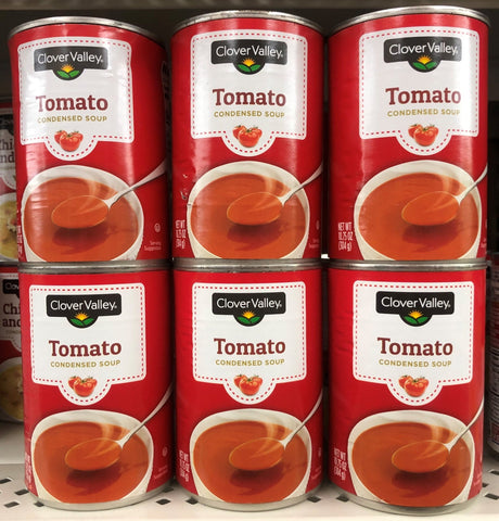 6 CANS Clover Valley Tomato Soup 10 oz Can Lunch Campbells Casserole Bisque Kosher (Copy)