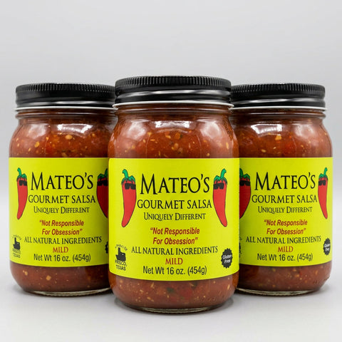 3 Jars of Mateo's Gourmet Salsa Mild, 16 oz