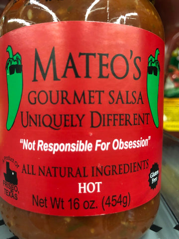 3 Jars of Mateo's Gourmet Salsa Hot, 16 oz