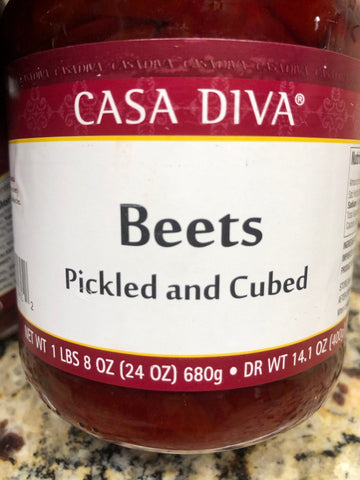 2 Jars of Casa Diva Pickled and Cubed Beets, 24 oz