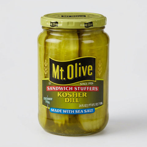 Mount Olive Kosher Dills Sandwich Stuffers Pickles, 24 oz
