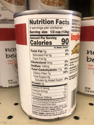 6 Cans of Laura Lynn Navy Beans, 15.5 oz