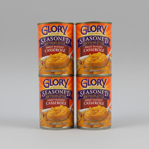 4 CANS Glory Foods Seasoned Southern Style Sweet Potato Casserole 15 oz Can