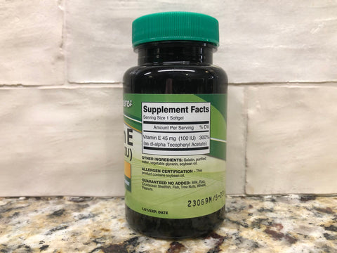 6 Bottles Nature's Measure Vitamin E 45 Mg 100 IU Softgels Tablets Vitamins