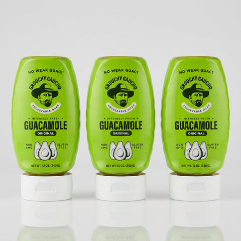 3 Bottles Grouchy Gaucho Original Guacamole 12 oz