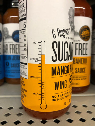 3 Bottles of G Hughes Sugar Free Mango Habanero Wing Sauce, 12 oz