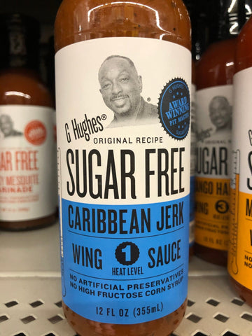 3 Bottles of G Hughes Sugar Free Caribbean Jerk Wing Sauce, 12 oz