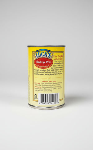 6 CANS Luck's Blackeyed Peas Seasoned With Pork 15 oz Can Vegetable Bean