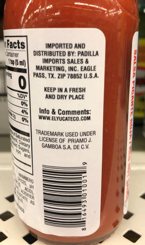 4 Bottles of El Yucateco Salsa Red Chile Habanero Hot Sauce, 4 oz