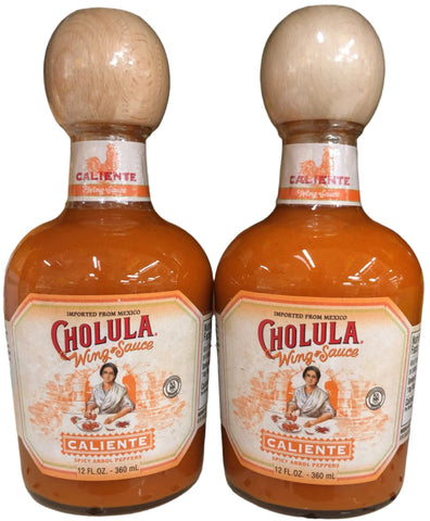 2 BOTTLES Cholula Caliente Wing Sauce 12 Oz Chicken Hot Pepper Taco