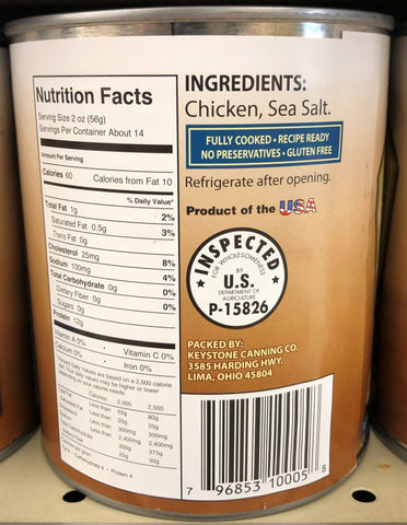 2 Cans of Keystone All Natural Chicken, 28 oz
