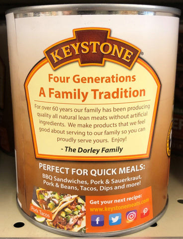 2 Cans Keystone All Natural Pork 28 Oz