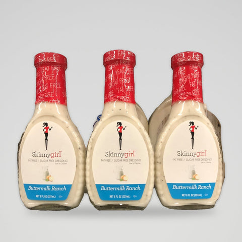 3 Bottles Skinnygirl Fat Sugar Free Buttermilk Ranch Salad Dressing 8 fl Bottle