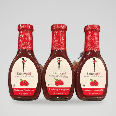 3 Bottles Skinnygirl Fat & Sugar Free Raspberry Vinaigrette Dressing 8 fl oz