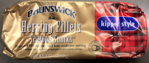 12 Cans Brunswick Kippered Herring Fillet Seafood Snacks Tin Sardines Fish
