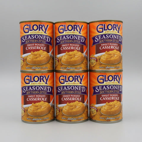 6 CANS Glory Foods Seasoned Southern Style Sweet Potato Casserole 15 oz Can
