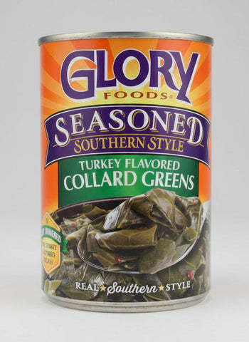 6 CANS Glory Seasoned Southern Style Smoked Turkey Flavored Collard Greens