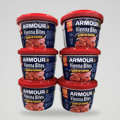 6 Cans of Armour Barbecue Flavored Vienna Bites Sausage Meat, 7.25 oz
