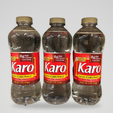3 Bottles of Karo Light Corn Syrup with Real Vanilla, 16 fl oz