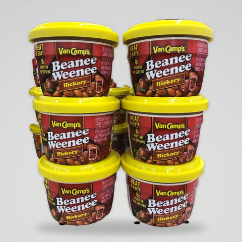 6 Bowls of Van Camp's Beanee Weenee Hickory Flavor Heat And Eat, 7.25 oz