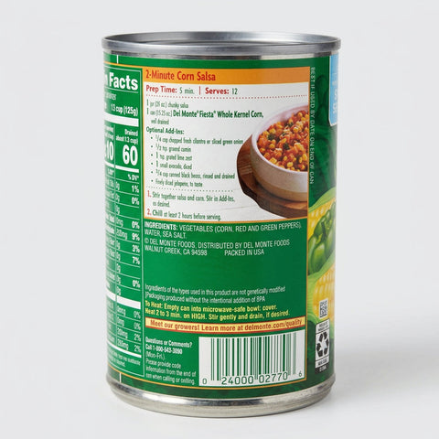 4 Cans of Del Monte Whole Kernel Sweet Fiesta Corn, 15.25 oz