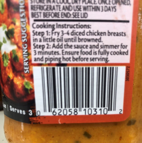 2 Bottles of Tikka Masala Cooking Sauce, 14.1 oz