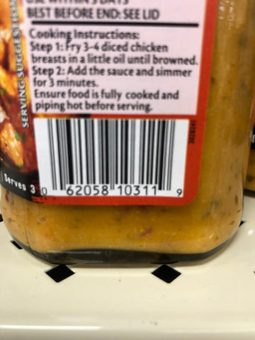 2 Bottles of Sharwoods Indian Cooking Sauce Makhani Butter Chicken, 14.1 oz
