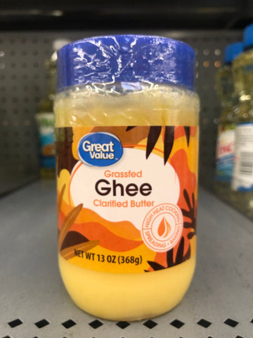 3 Jars Great Value Grass-Fed Ghee Clarified Butter 13 Oz