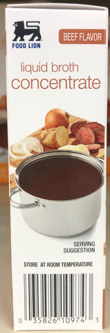 4 Boxes Food Lion Beef Liquid Broth Concentrate 16 Pouches Soup French Dip