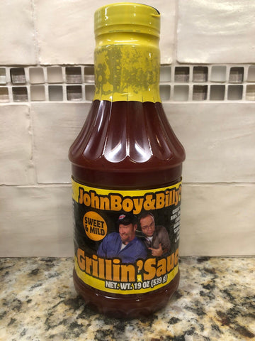 2 Bottles John Boy and Billy's Sweet & Mild Barbecue Grillin Sauce BBQ