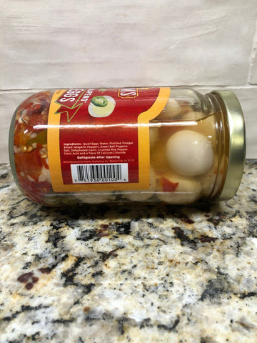 Cajun Classics 7 Farms Pickled Jalapeno Quail Eggs, 16 oz