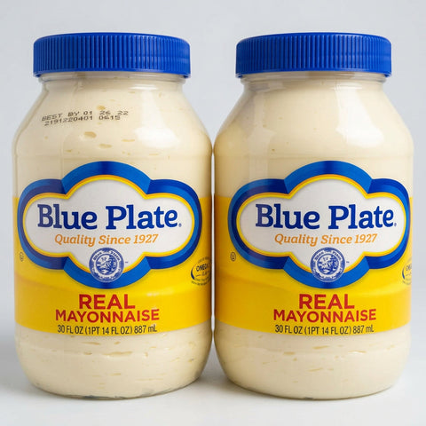 2 Jars Blue Plate Real Mayonnaise Mayo Sandwich Spread Dressing Hellmans